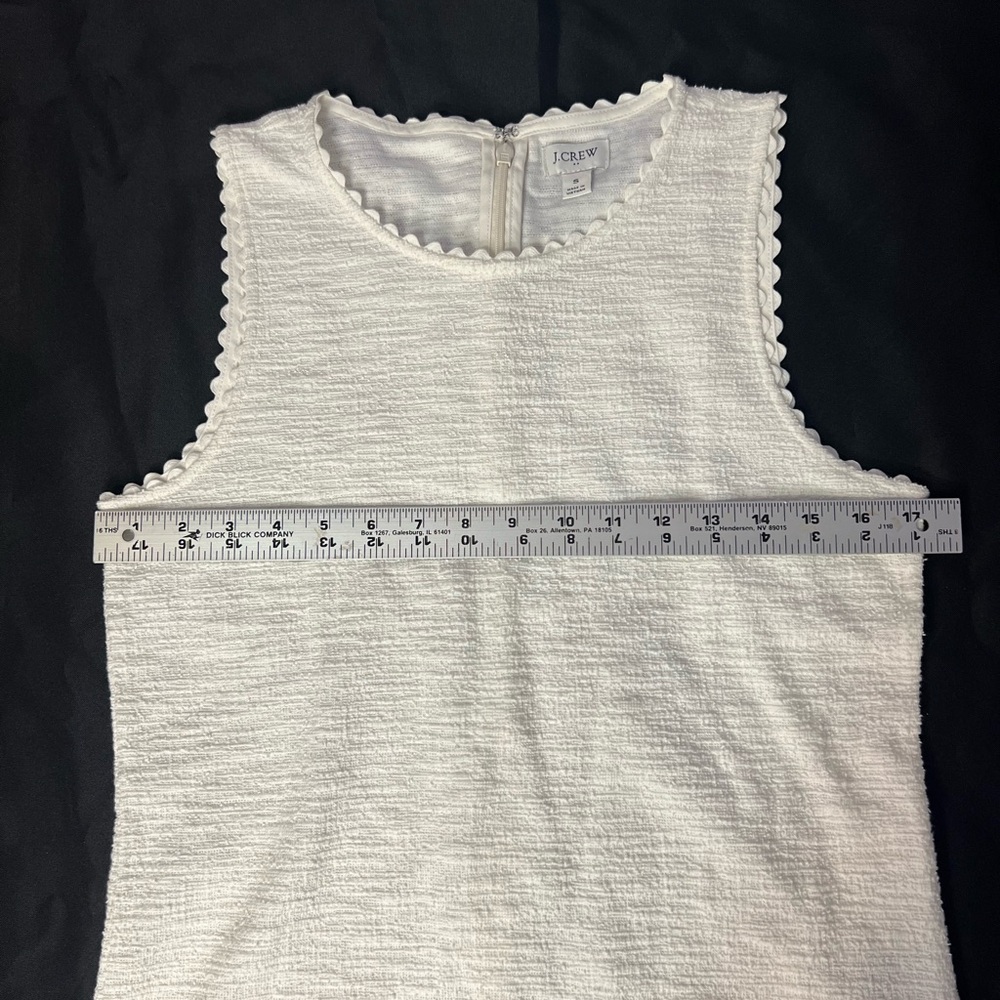 J. CREW White Textured Sleeveless Shell Top - Picture 4 of 6